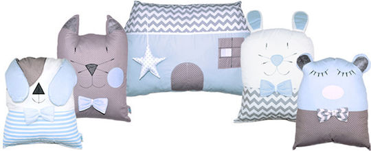 Baby Star Sugar Family Crib Bumper Standard Inside Silk Light Blue 40x200cm 7122S