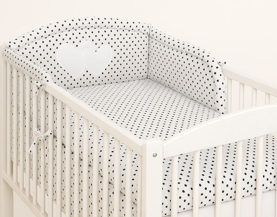 Bobono Πάντα Κλασική Εσωτερική Black Polka Dot Hearts On White Background Bobono Πάντα Κλασική Εσωτερική Black Polka Dot Hearts On White Background