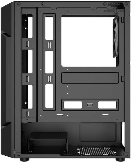 Gamdias Aura GC7 Gaming Middle Tower Carcasă PC cu Deschidere Laterală și Iluminare ARGB Negru