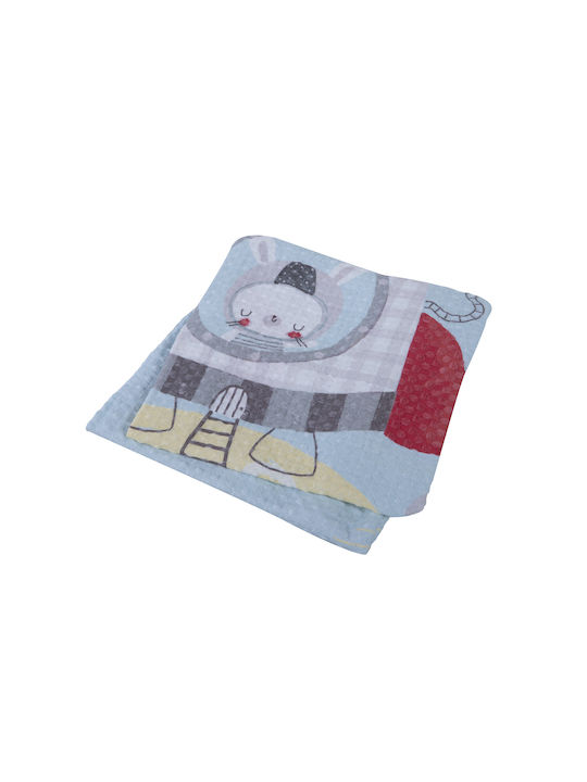 Nef-Nef Homeware Одеяло Детско легло Space Pique Синьо 110x150см.