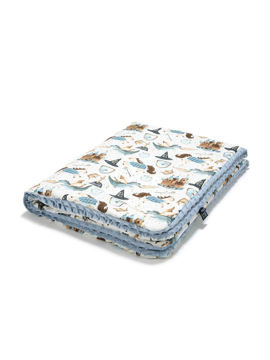 La Millou Blanket Cot Prince Velvet Light Blue 110x140cm