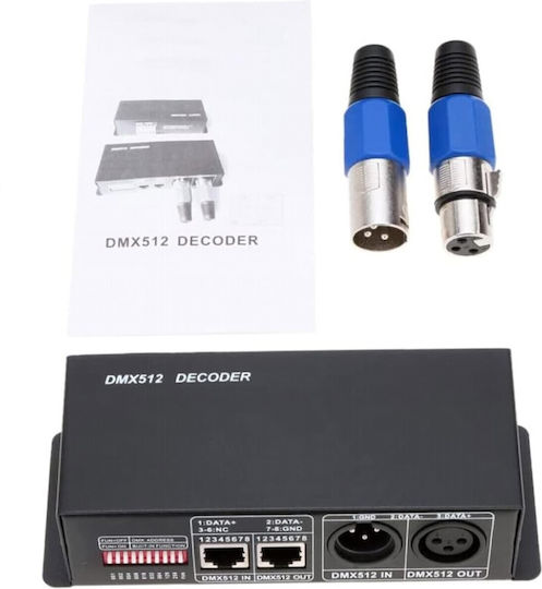 Vencore 6613-10010 RGB 3CH DMX 512 Controller 12-24V 288-576W DMX 512 Controller RGB 3 Channels 12 Volt 288 Watt & 24 Volt 576 Watt Maximum Load 6613-10010
