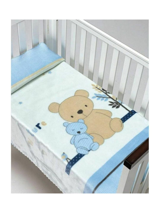 Morven Blanket Spanish Cot Piccola 794 Velvet Blue 110x140cm