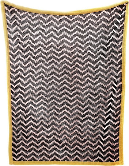 Bizzi Growin Blanket Nursery Swaddling Blankets Zig Zag Gray 70x90cm