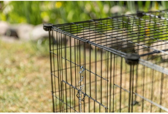 Trixie Portable Outdoor Run Top Cover Rodents Rectangular Black Metal 152 × 38 × 72 Cm
