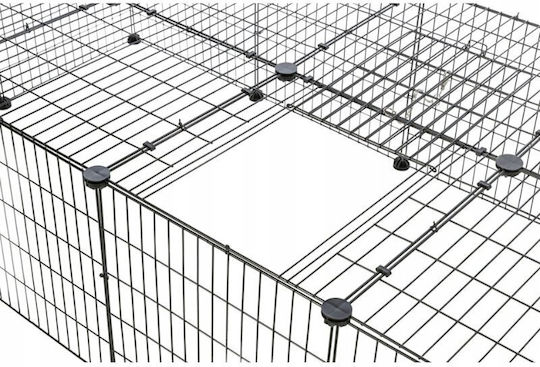 Trixie Portable Outdoor Run Top Cover Rodents Rectangular Black Metal 152 × 38 × 72 Cm