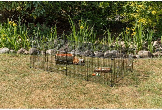 Trixie Portable Outdoor Run Top Cover Rodents Rectangular Black Metal 152 × 38 × 72 Cm
