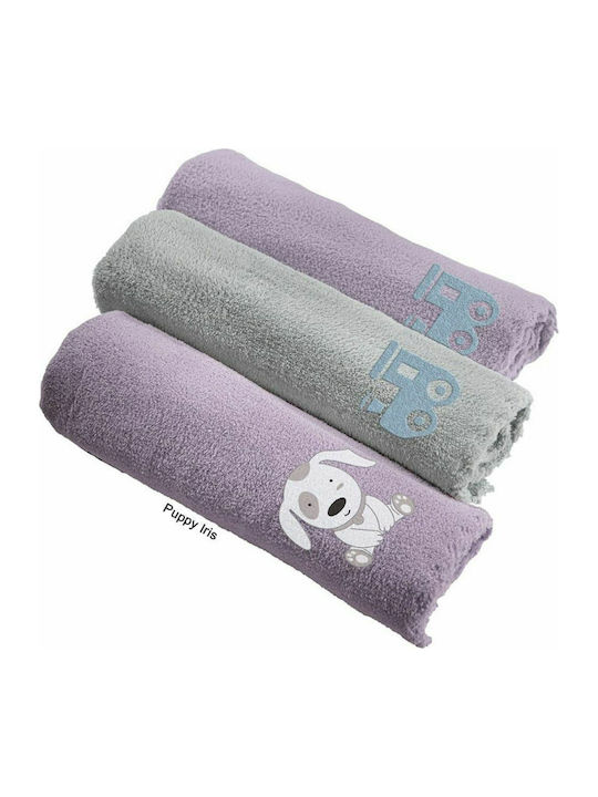 Guy Laroche Blanket Cot Puppy Fleece Purple 100x140cm