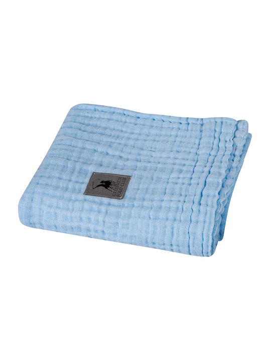 Greenwich Polo Club Blanket Nursery Swaddling Blankets 2995 Cotton Blue 80x110cm