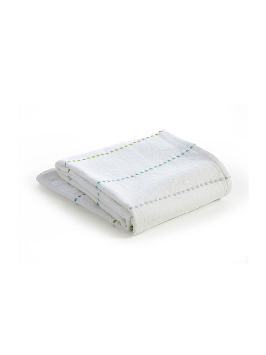 Nef-Nef Homeware Blanket Nursery Swaddling Blankets Life Line Cotton White 80x110cm