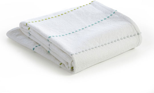 Nef-Nef Homeware Blanket Nursery Swaddling Blankets Life Line Cotton White 80x110cm