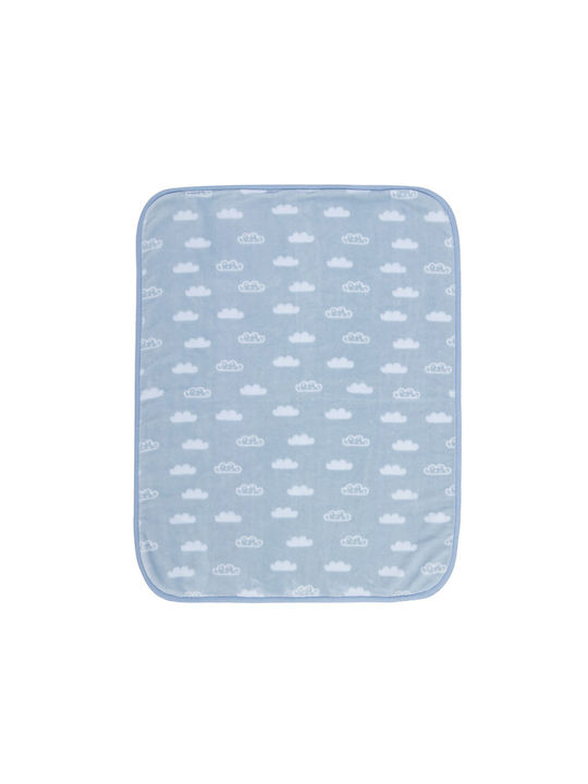 Nef-Nef Homeware Pătură Pătuț Clouds Catifea Albastru 100x140cm