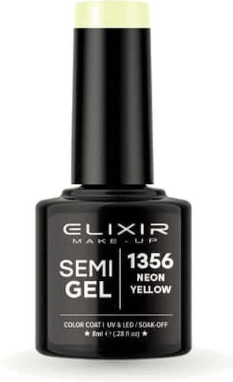Elixir Semi Gel Nagellack 1356 Neon Gelbe 8ml