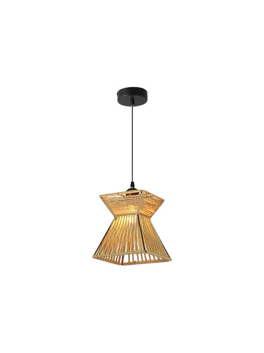 Deckenleuchte Boho Raster mit Lampenbirnensockel E27 21x25cm