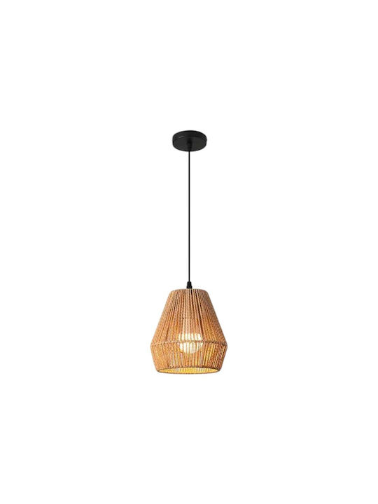 Boho Grid Pendant Light with E27 Socket 19x16cm