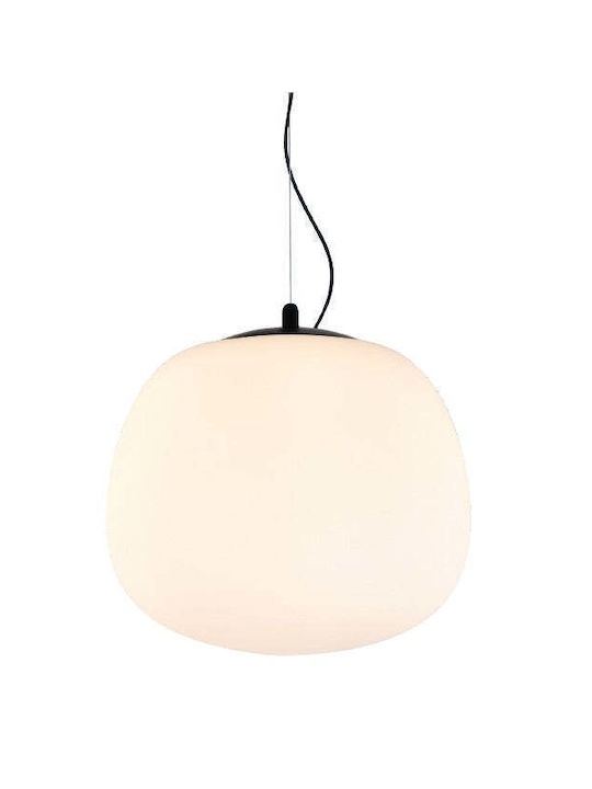 Inlight Hanging Light White Ball with E27 Socket 38x38x30cm