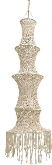 Inart Natural Pendant Light Beige 41x185cm