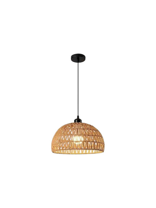 Boho Grid Pendant Light with E27 Socket 30x15cm