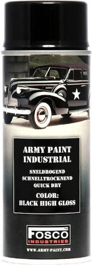 Fosco Industries Spray Vopsea Army Paint Negru Negru plat 400ml