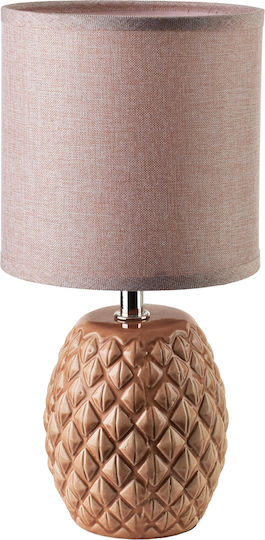 Lampa Πορτατίφ με Πορτοκαλί Καπέλο και Βάση