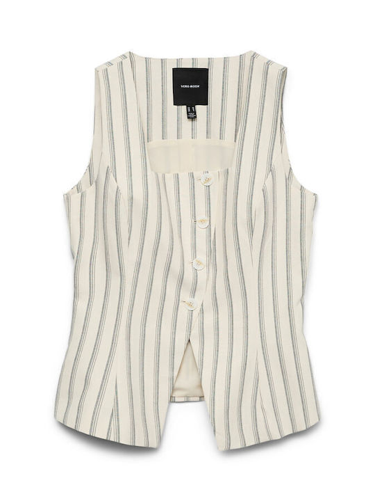 Snow White W China Blue Stripes Women's Vest