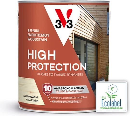 V33 High Protection Woodstain Eiche Satin,σατεν 2.5Es
