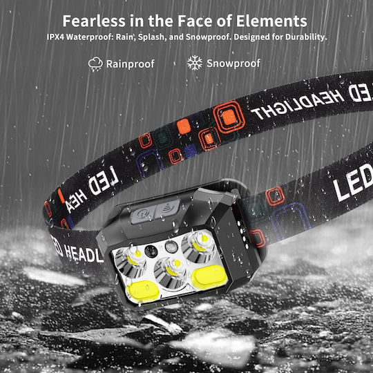 VenCore Rechargeable Headlamp LED IPX4 with Maximum Brightness 400lm White