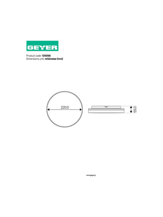 Geyer Deckenleuchte für den Außenbereich mit integriertem LED in Weiß Farbe 125056