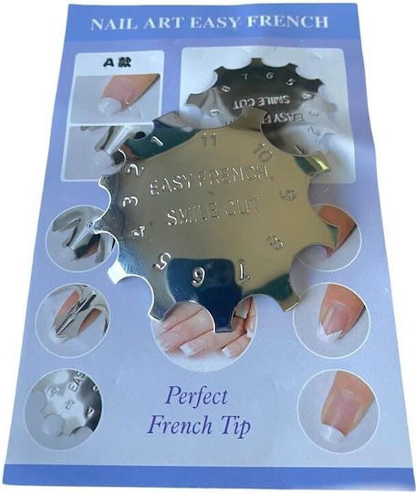 Nail Art Easy French Metallisches Nageldesign Stencil 3661 5587