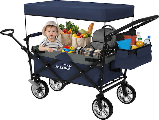 Hauki Transport Trolley Foldable for Weight Load up to 120kg Blue