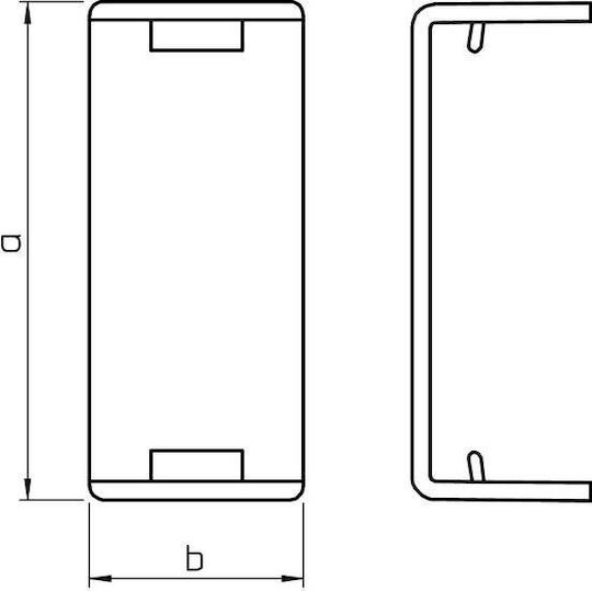 Mini Single Computer Socket Mechanism 1xRJ45 Cat 5e 8-Pin White Matt 25MGK-1