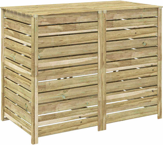 vidaXL Waste Bin Storage with Wheels 2 Bins 240 L