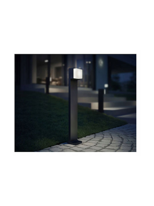 Steinel Outdoor Floor Lamp Small Post LED 9W with Warm White Light IP44 Gray