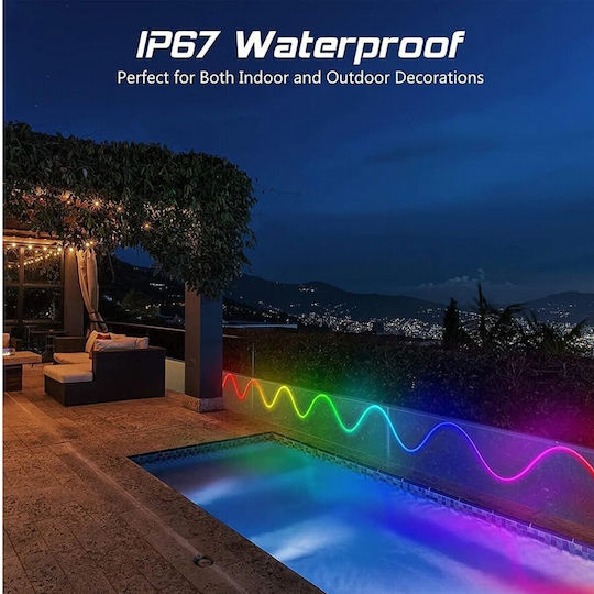 VenCore Waterproof Smart LED Strip Wi-Fi RGBIC Light 5m with Power Supply