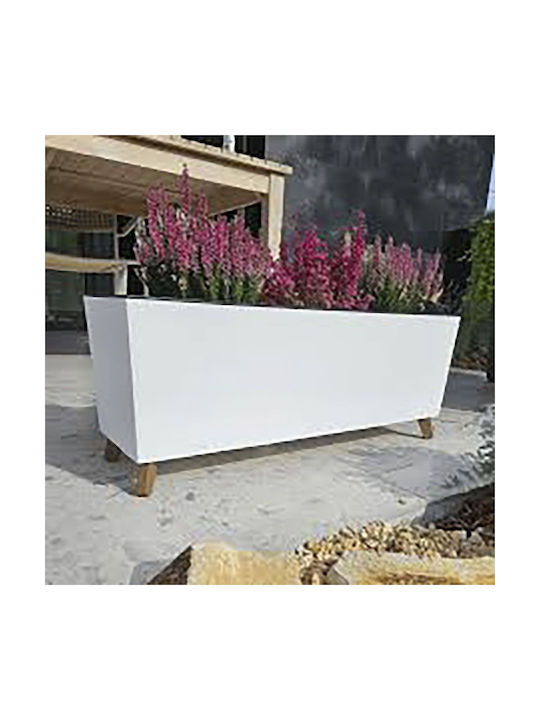 Prosperplast Urbi Case Plastic White Flower Pot