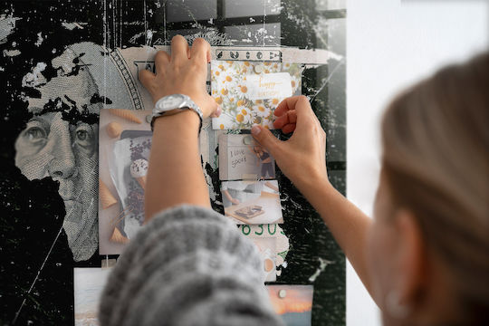 Tablă Magnetică Harta Lumii Dollar Un Magnet 120x60