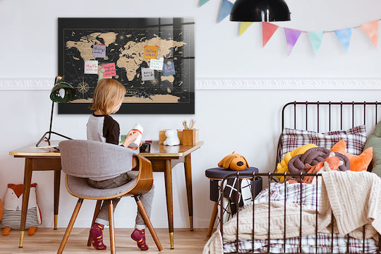 Magnetic Board Old World Map One Magnet 100x70