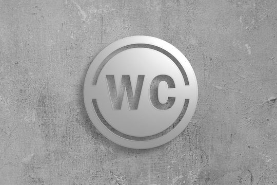 Μεταλλική Πινακίδα Σήμανσης Wc – Premium Design