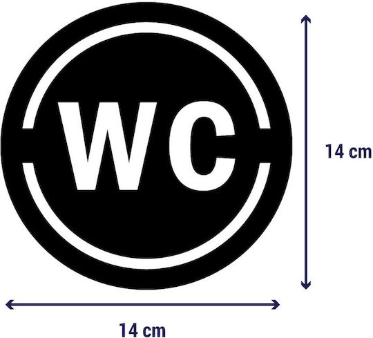 Μεταλλική Πινακίδα Σήμανσης Wc – Premium Design