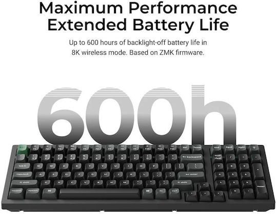 Keychron K10 Ultra Wireless Gaming Mechanical Keyboard with Keychron Banana Switches and RGB Lighting English US Grey