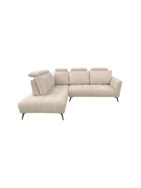 Serkas Ecke Sofa mit Rechte Ecke Beiges 268x100x105cm