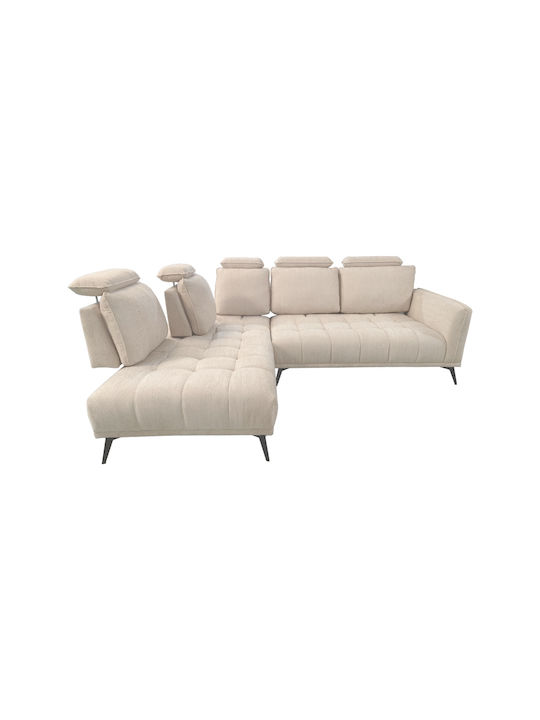 Serkas Ecke Sofa mit Rechte Ecke Beiges 268x100x105cm