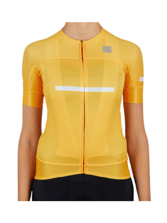 Sportful Damen Kurze Ärmel Fahrradtrikot Gelbe