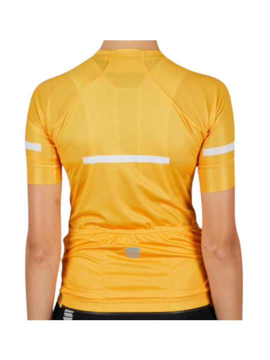Sportful Tricou De Ciclism Pentru Femei Cu Mâneci Scurte Galben