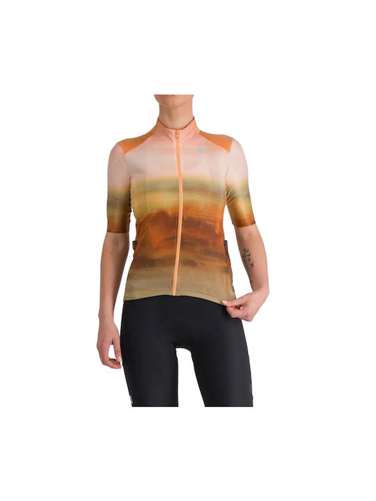 Sportful Tricou De Ciclism Mâneci Scurte Pentru Femei Maro