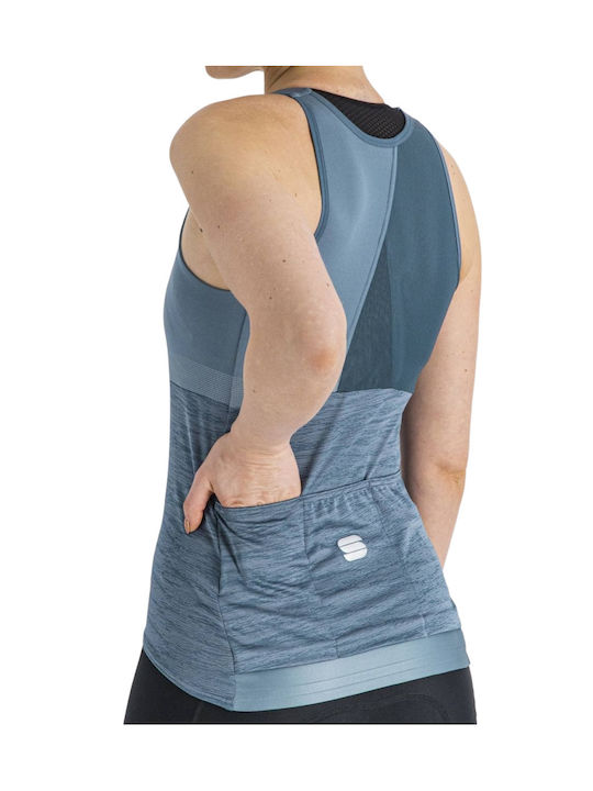 Sportful Tricou De Ciclism Fără Mâneci Pentru Femei Albastru