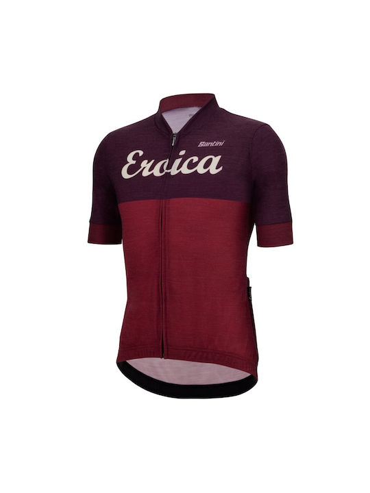 Santini Männer Kurze Ärmel Fahrradtrikot Rot