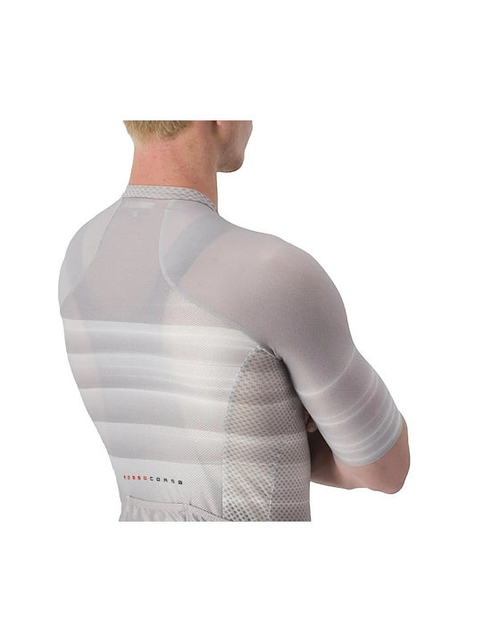 Castelli Tricou De Ciclism Pentru Bărbați Cu Mâneci Scurte Gri