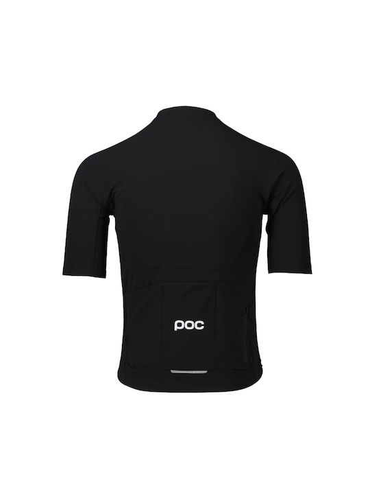 Poc Tricou De Ciclism Pentru Bărbați Cu Mâneci Scurte Negru