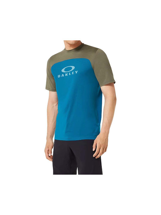 Oakley Tricou De Ciclism Pentru Bărbați Cu Mâneci Scurte Mountain Bike Albastru